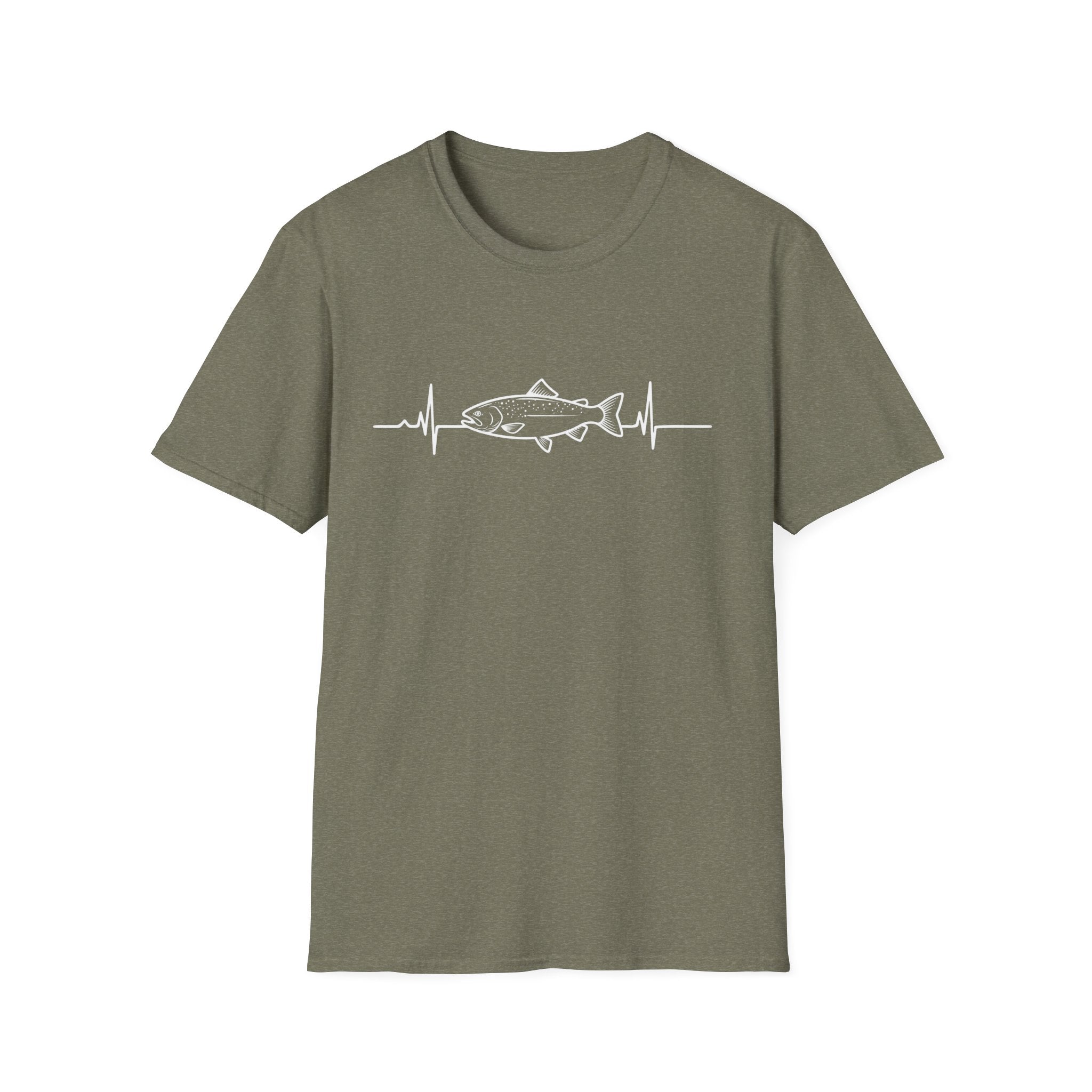 Trout Heartbeat Line T-Shirt | Fishing Graphic