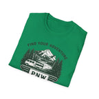 PNW Find Your Adventure T-Shirt | Pacific Northwest Camper Forest Design