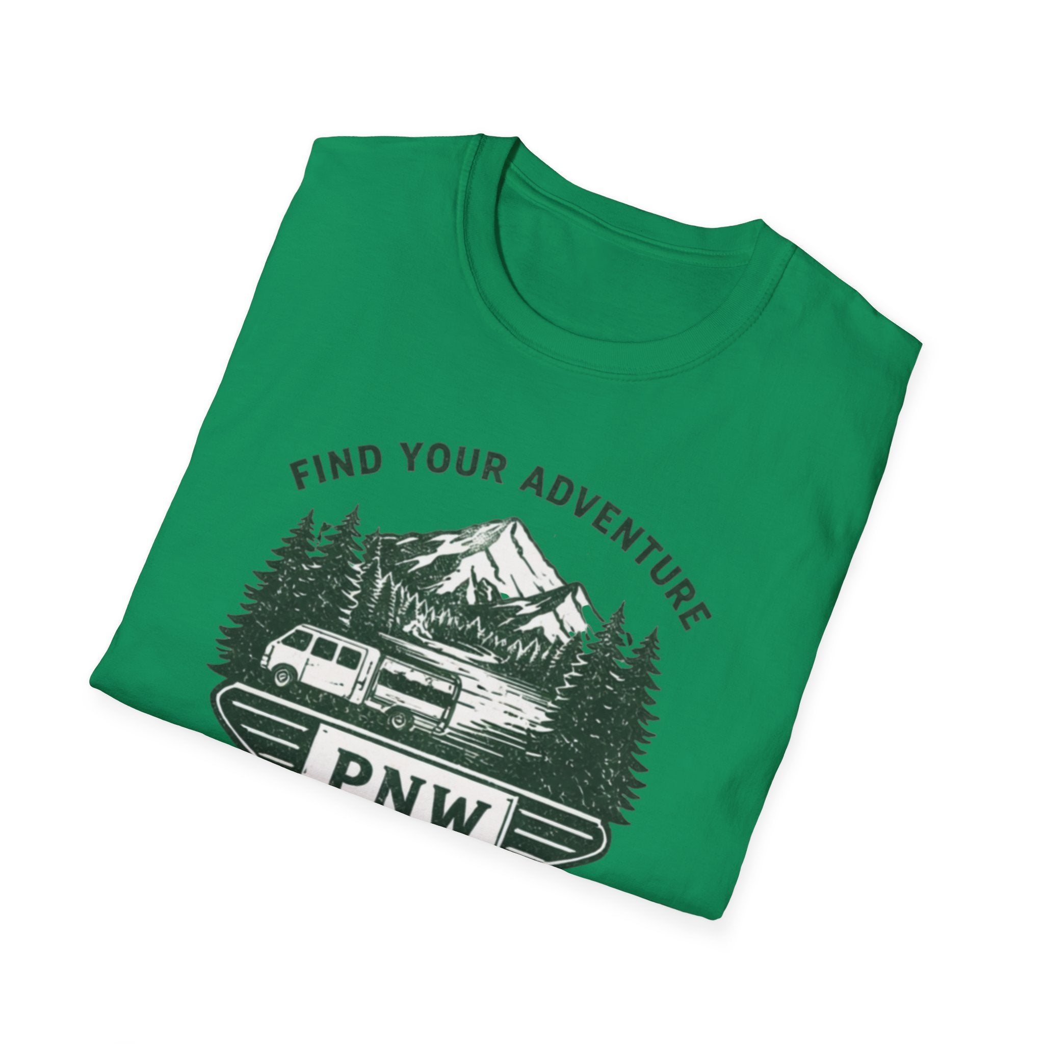 PNW Find Your Adventure T-Shirt | Pacific Northwest Camper Forest Design