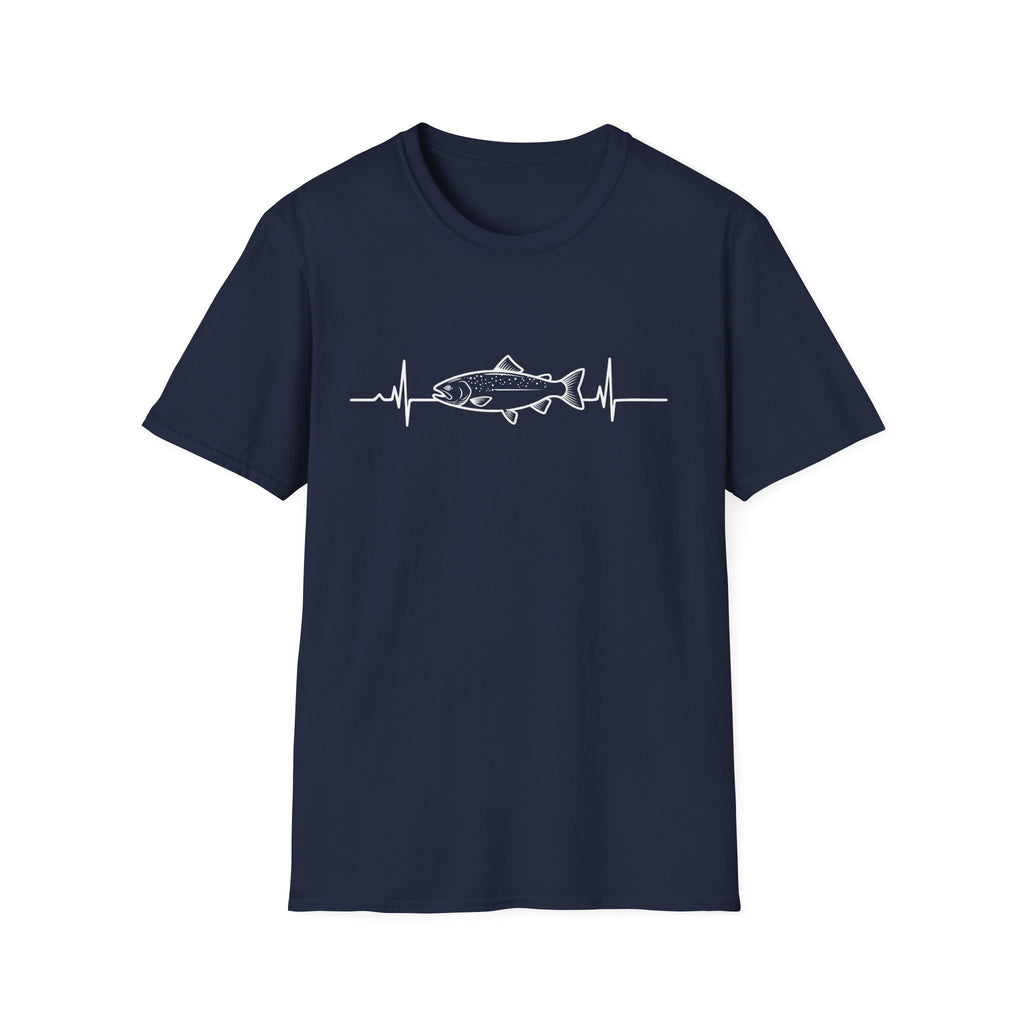 Trout Heartbeat Line T-Shirt | Fishing Graphic
