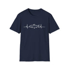 Trout Heartbeat Line T-Shirt | Fishing Graphic