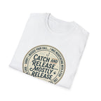 Catch and Release Mostly Release T-Shirt | Fishing Lake Tahoe Badge