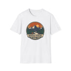 Wander Where The Signal Fades T-Shirt | Mountain Sunset Camping Design