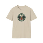 Camp More Campfire Badge T-Shirt | Outdoor Camping Graphic