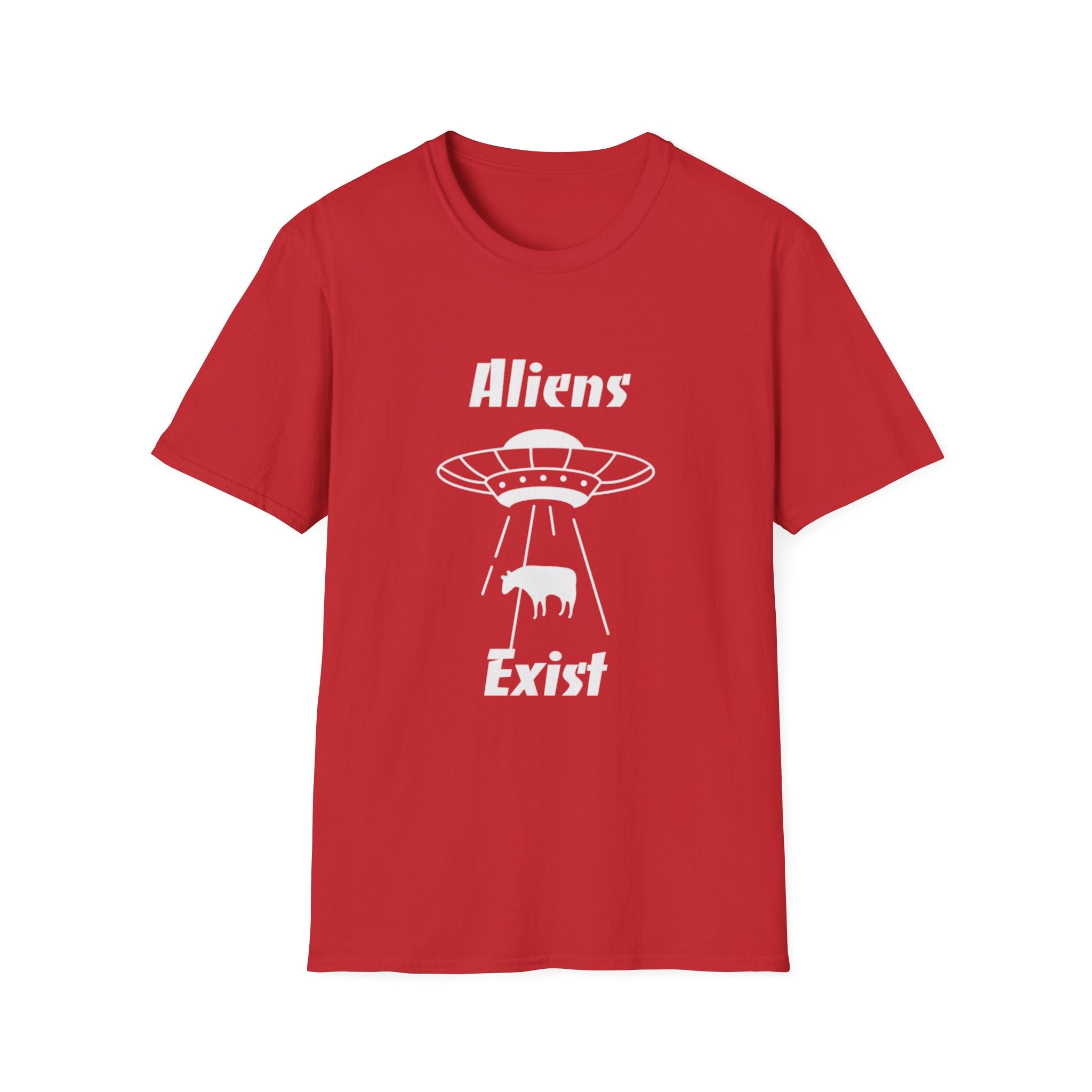Aliens Exist T-Shirt | UFO Cow Abduction Graphic