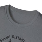 Social Distancing Since 1958 T-Shirt | Bigfoot Sasquatch Graphic