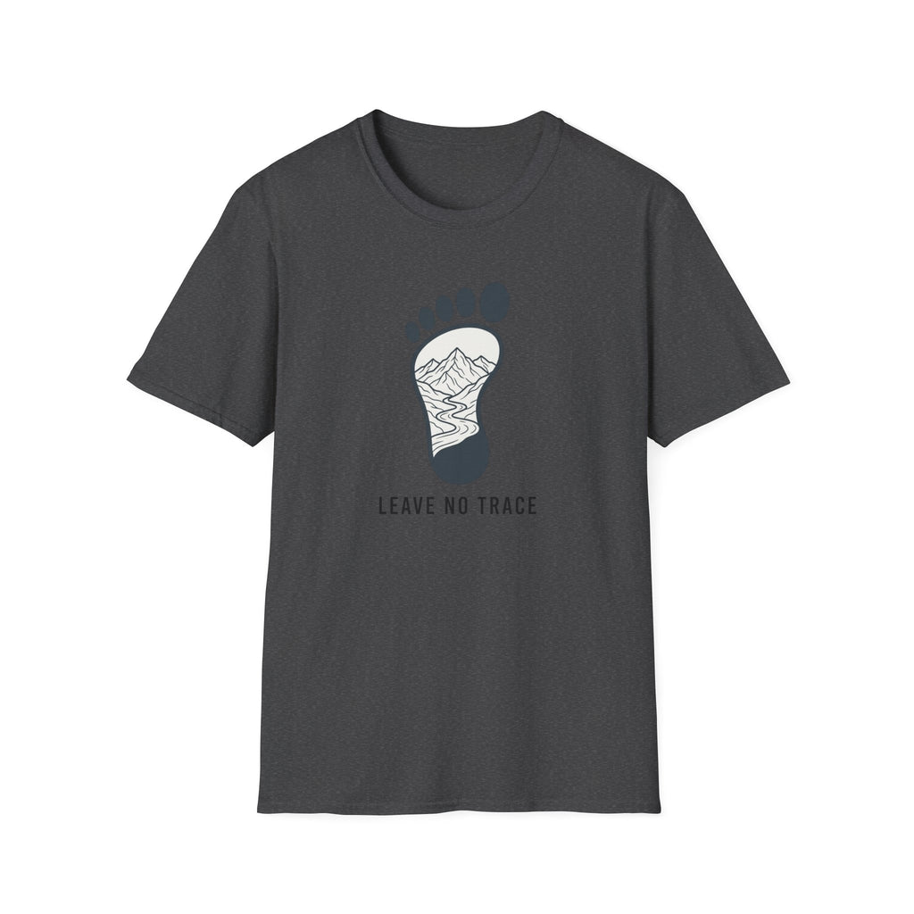 Leave No Trace footprint T-Shirt | Hiking mountain print