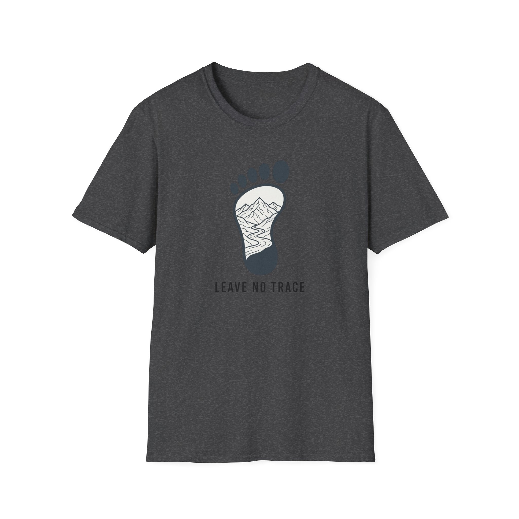Leave No Trace footprint T-Shirt | Hiking mountain print