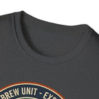Stayed for the Coffee mountain camping badge T-Shirt | coffee hiking logo