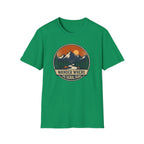Wander Where The Signal Fades T-Shirt | Mountain Sunset Camping Design