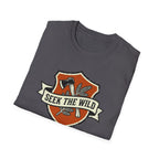 Seek The Wild emblem T-shirt | outdoor adventure badge design