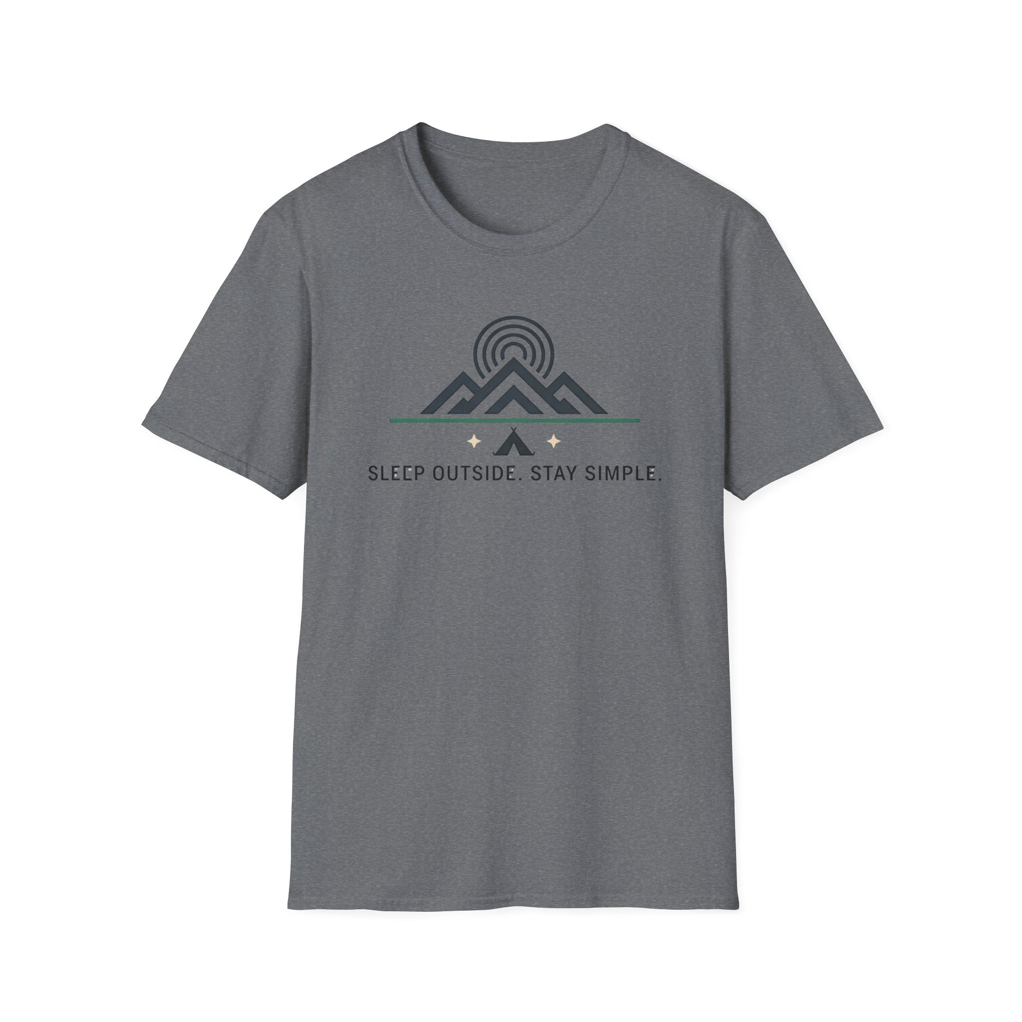 Sleep Outside Stay Simple T-Shirt | Mountain Camping Graphic Tee