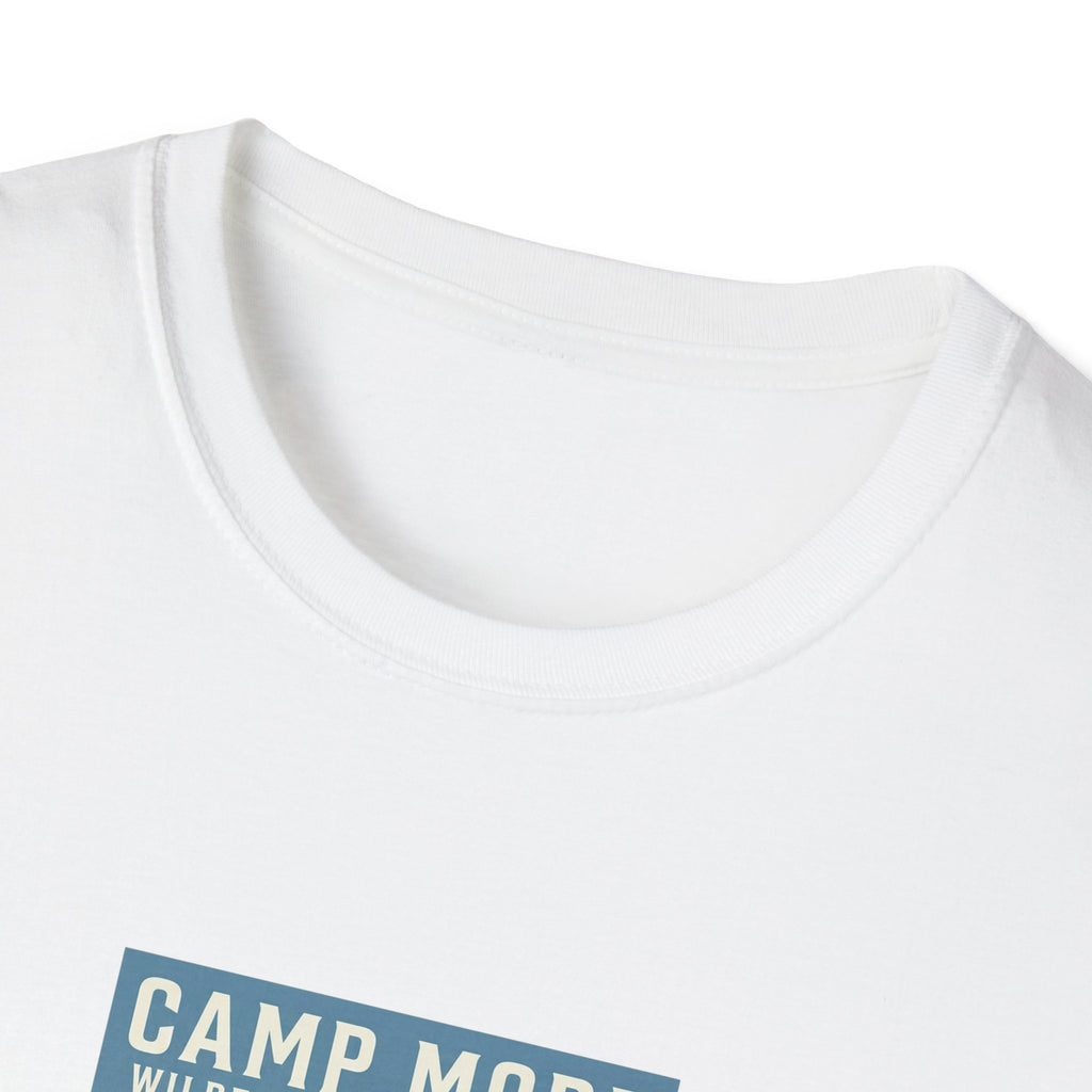 Camp More Wilderness Camping T-Shirt | Lake Mountain Poster Design