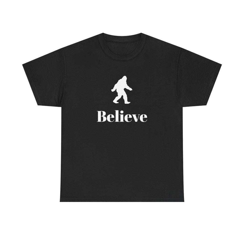 Minimal Bigfoot Silhouette Tee | Sasquatch Walking Graphic