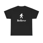 Minimal Bigfoot Silhouette Tee | Sasquatch Walking Graphic