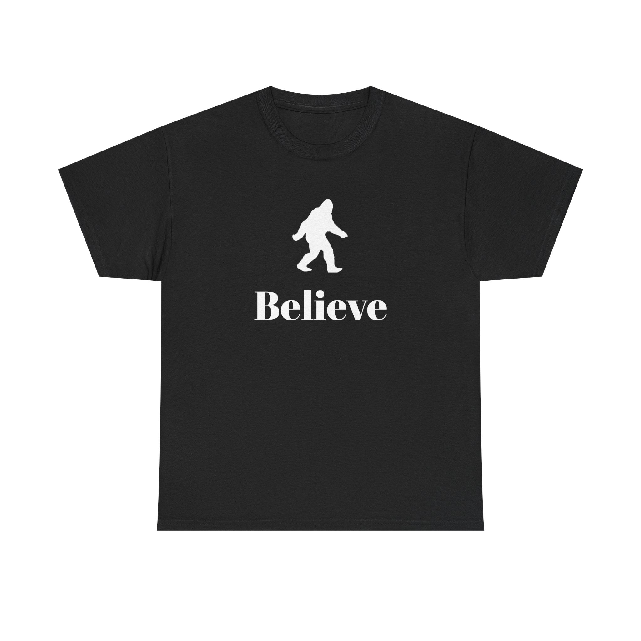Minimal Bigfoot Silhouette Tee | Sasquatch Walking Graphic
