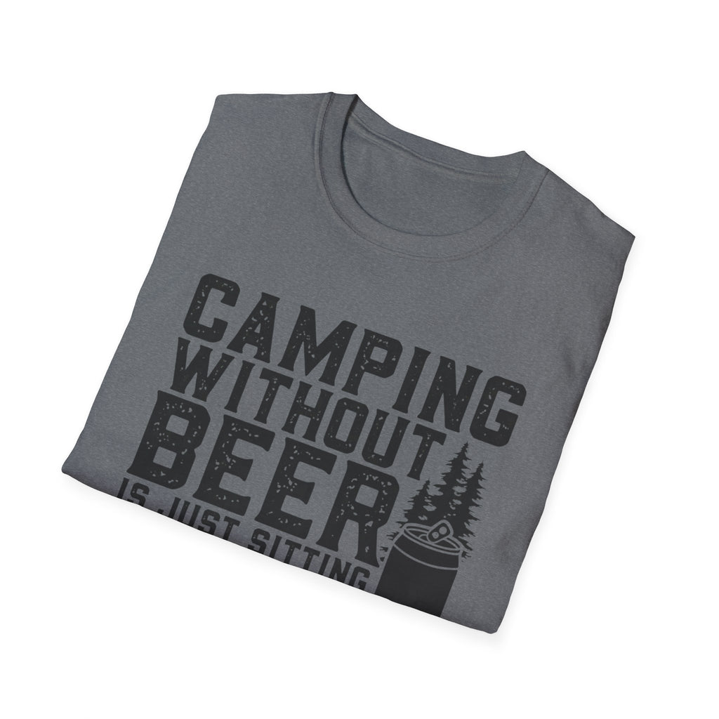 Camping Without Beer T-Shirt | Camping Saying, Beer Can Graphic