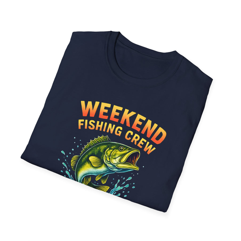 Weekend Fishing Crew T-Shirt | Bass Fish Illustration, Angler Tee
