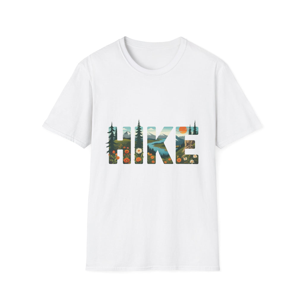 Hike nature typography T-Shirt | Outdoor hiking mountains forest design
