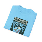 Camping Because People Are Overrated T-Shirt | Camper Graphic Tee, Forest Tent Design