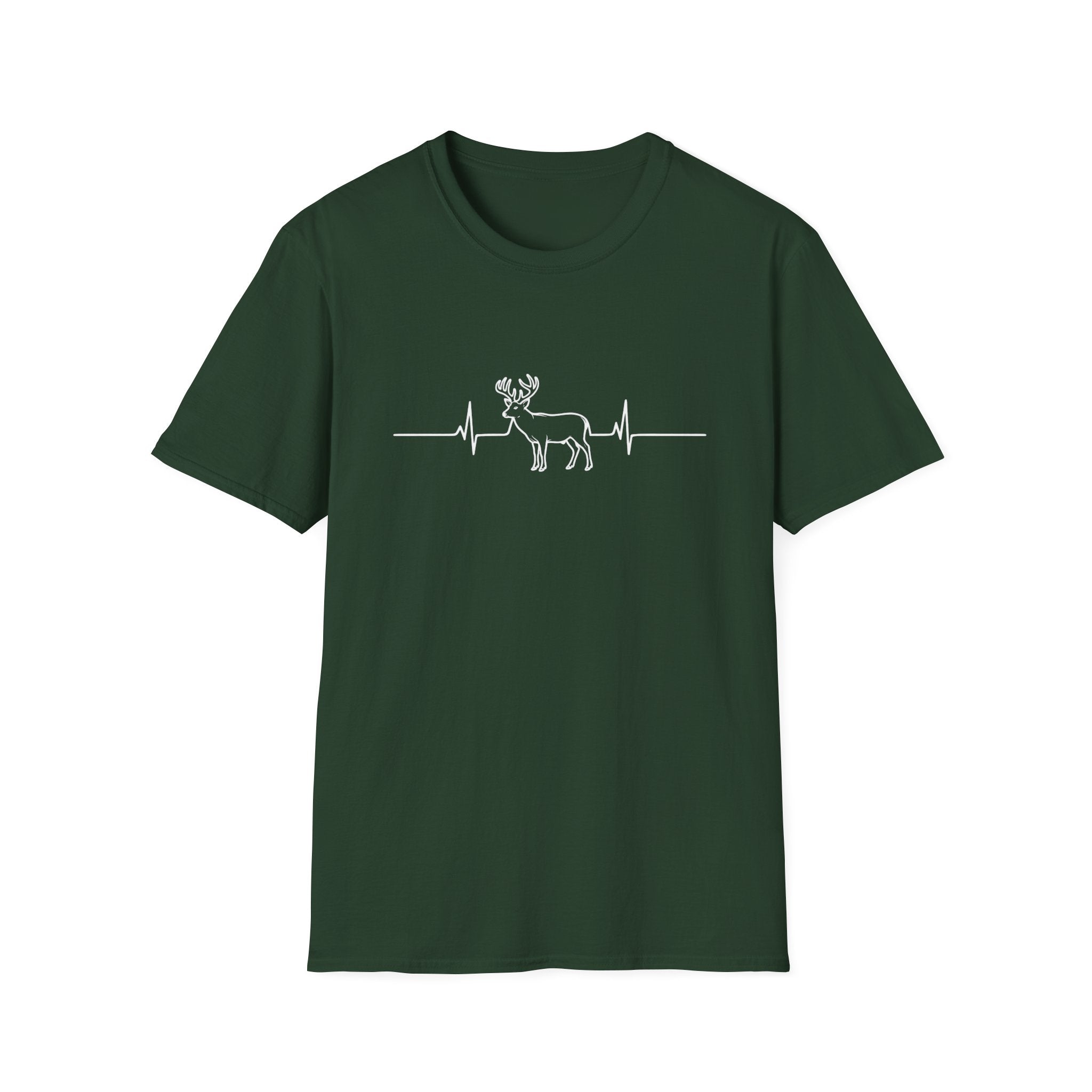 Buck Heartbeat Line T-Shirt | Deer EKG Graphic Tee