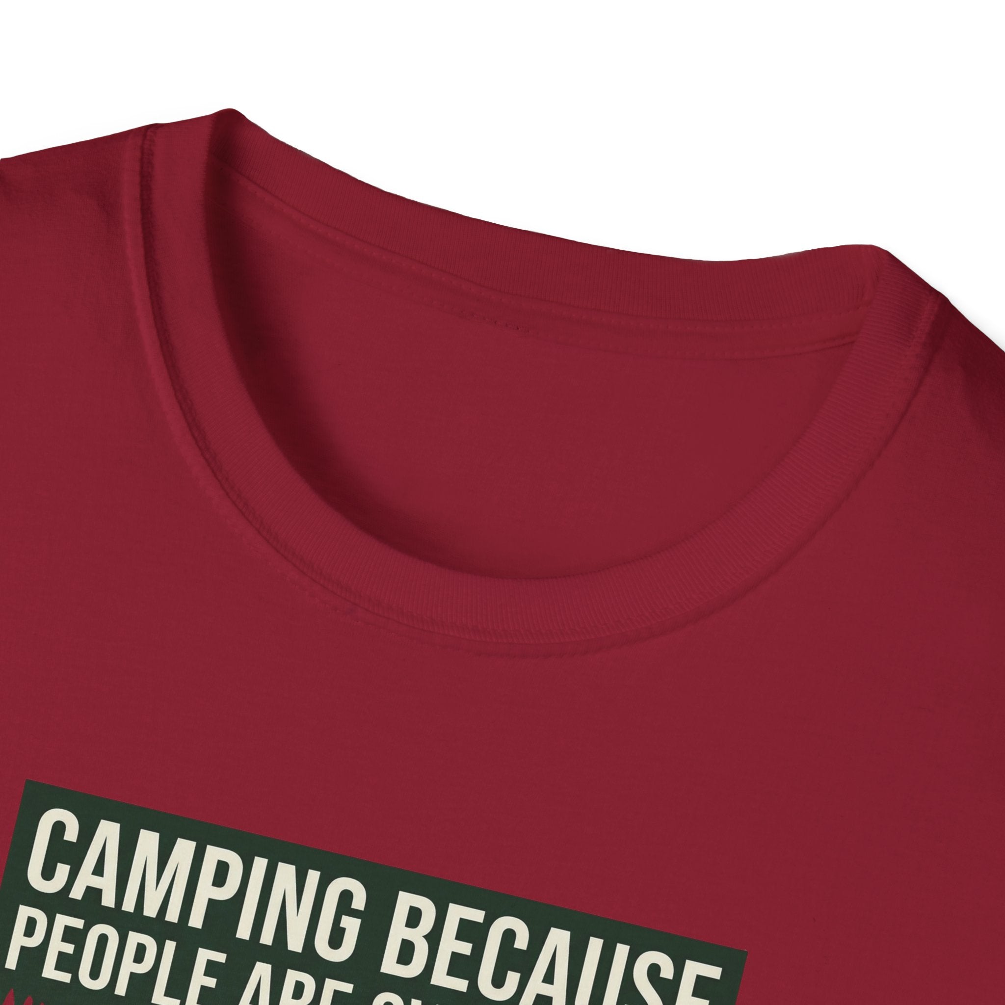 Camping Because People Are Overrated T-Shirt | Camper Graphic Tee, Forest Tent Design
