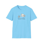 Guess Ill Stay camping tee | Tent and campfire graphic T-Shirt