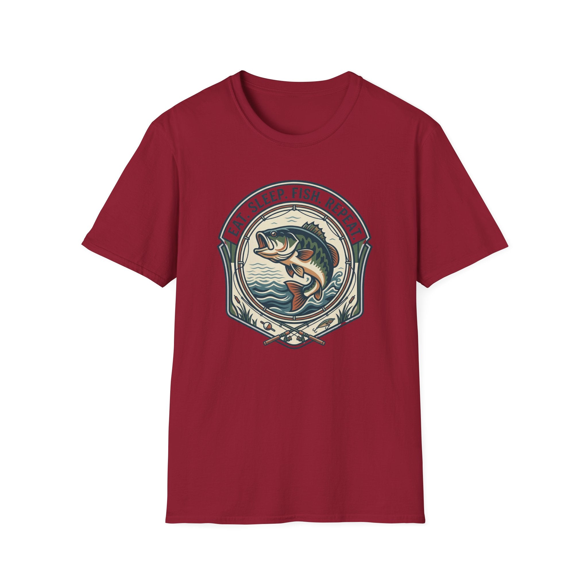 Eat Sleep Fish Repeat T-Shirt | Bass Fishing Graphic Tee