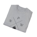 Compass Pines t-shirt | North South East West forest logo