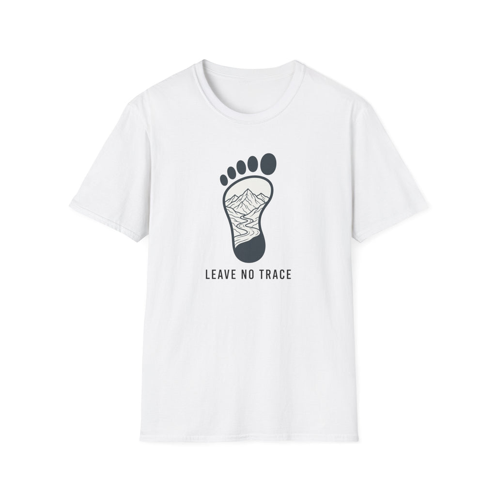 Leave No Trace footprint T-Shirt | Hiking mountain print