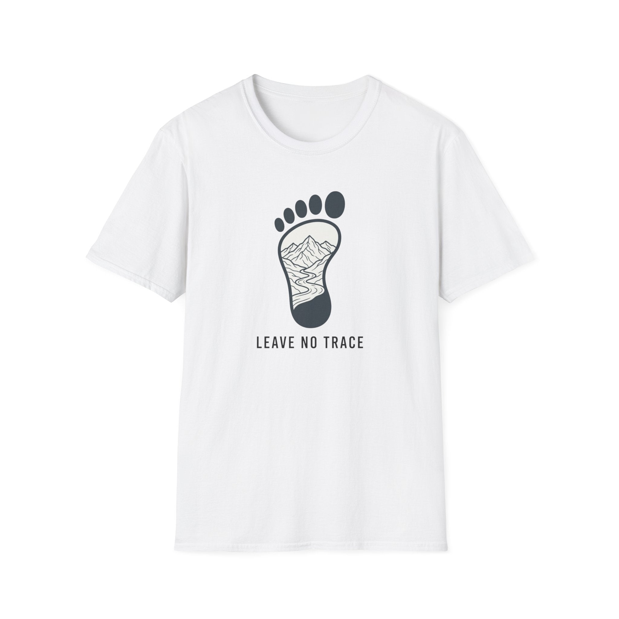 Leave No Trace footprint T-Shirt | Hiking mountain print