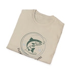 Fishing Trout Illustration T-Shirt | 'Silence Is The Best Lure' Outdoor Angler Tee