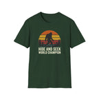 Bigfoot Silhouette Sunset T-Shirt | Retro Sasquatch Design