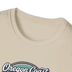 Oregon Coast Lighthouse Waves T-Shirt | Coastal Sunset Badge