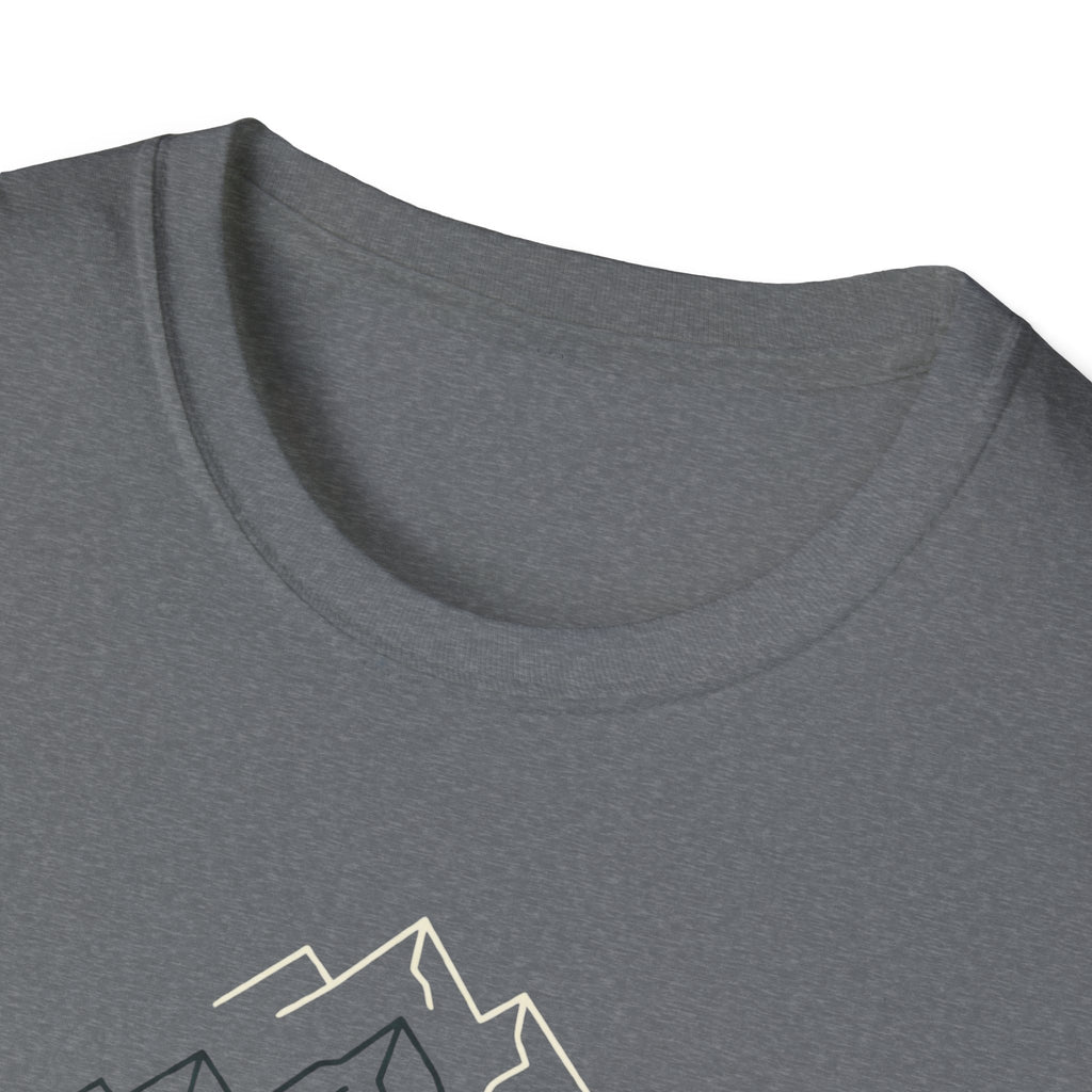Coffee Cup in Pines T-Shirt | mountain camp mug, minimalist outdoors design
