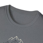 Coffee Cup in Pines T-Shirt | mountain camp mug, minimalist outdoors design