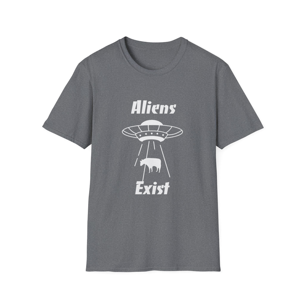 Aliens Exist T-Shirt | UFO Cow Abduction Graphic