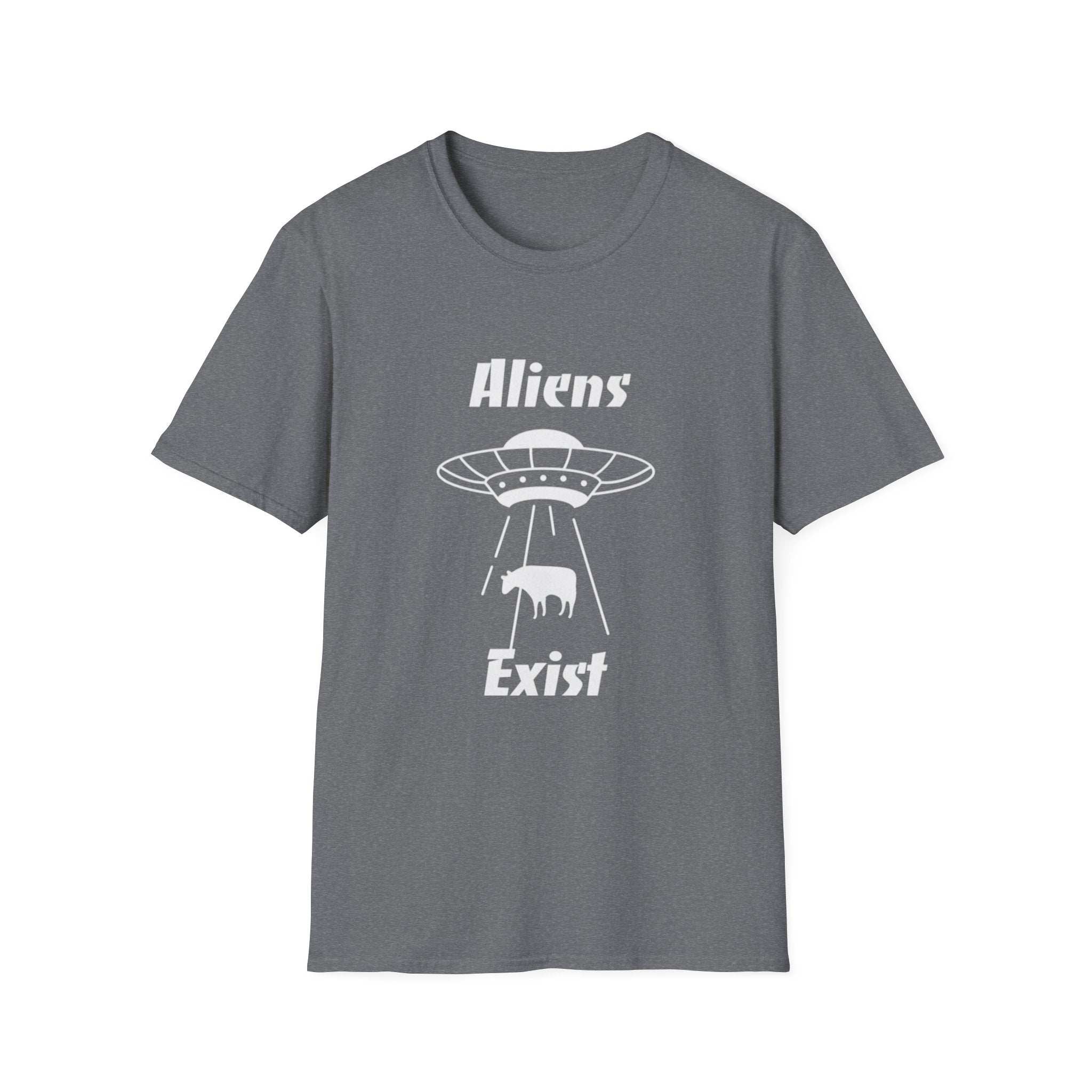 Aliens Exist T-Shirt | UFO Cow Abduction Graphic