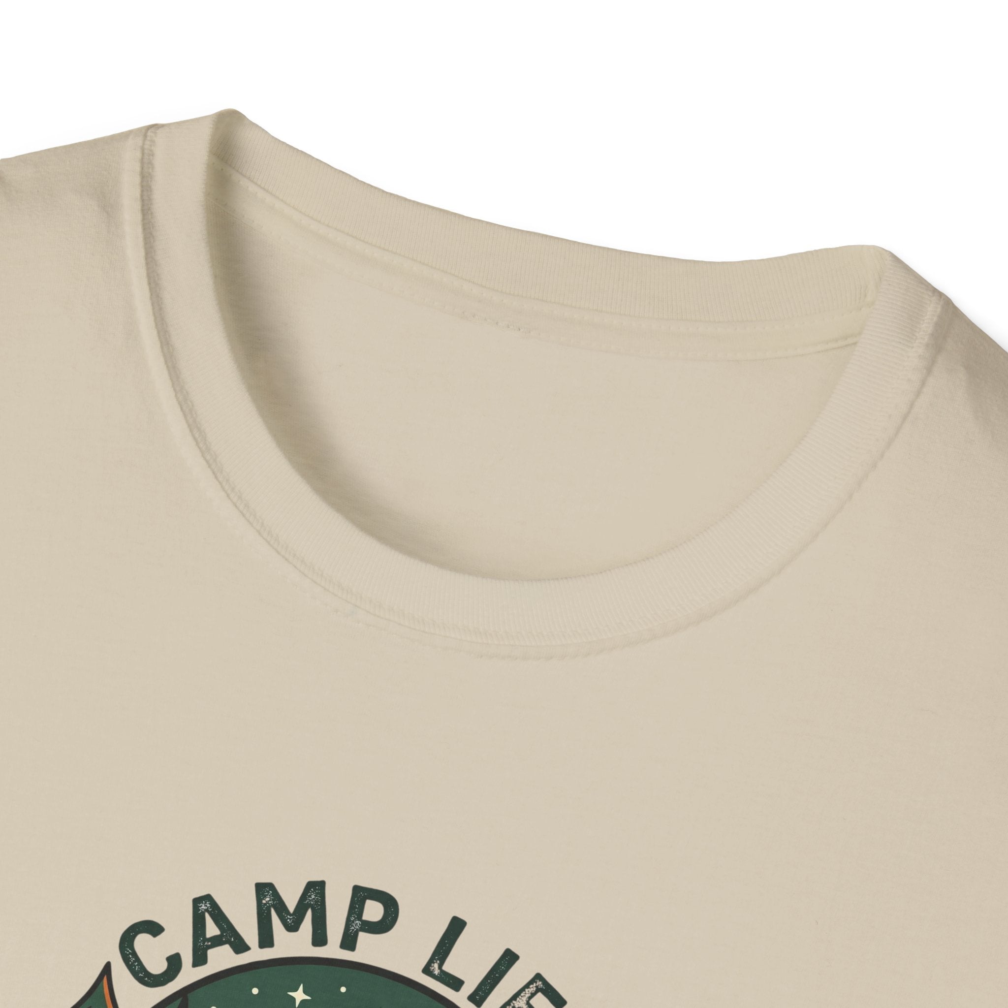 Camp Life tent campfire graphic T-Shirt | camping outdoors nature