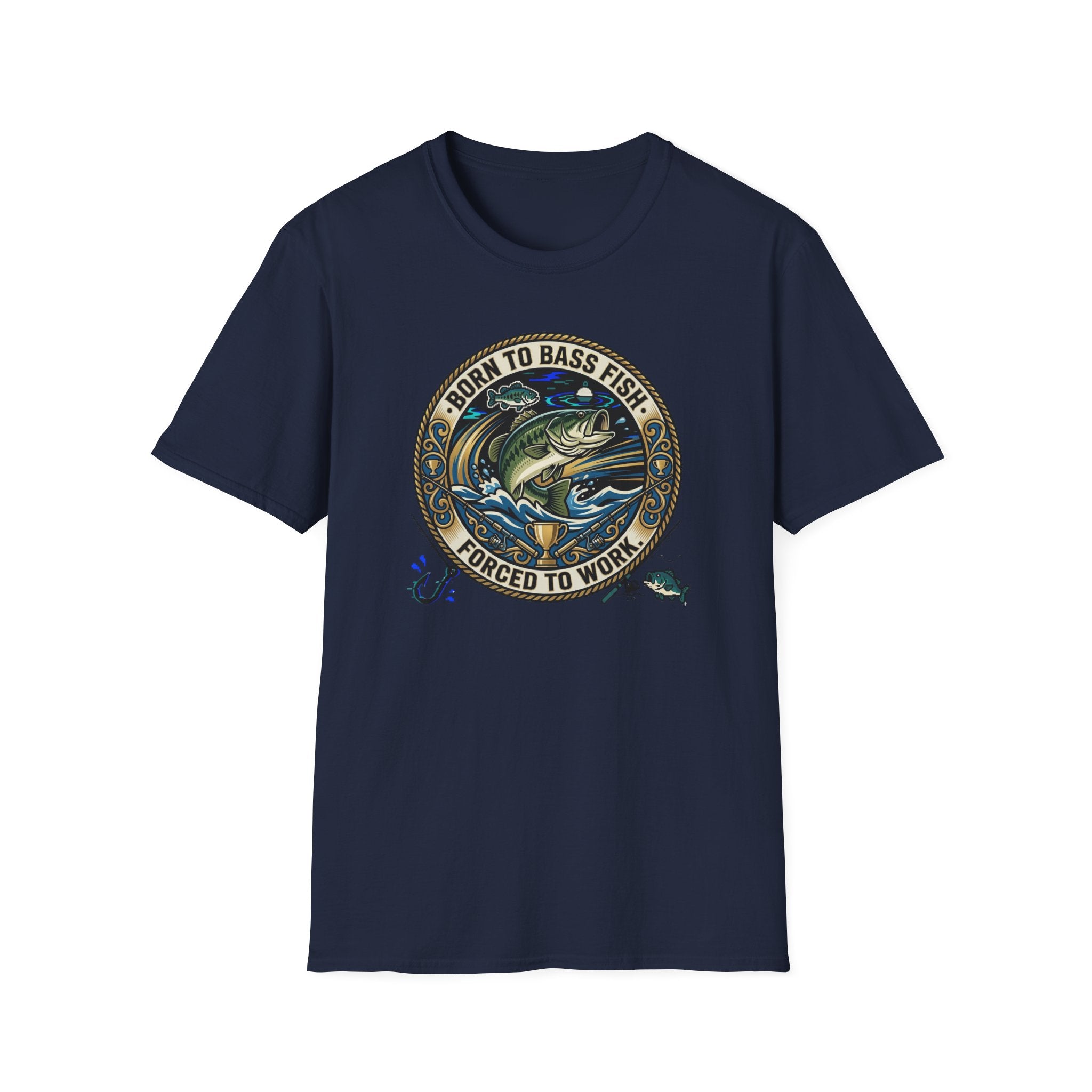 Born to Bass Fish graphic T-Shirt | Fishing Lure Illustration