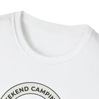 Weekend Camping Trip Overpacked As Usual T-Shirt | Camping Badge Tee
