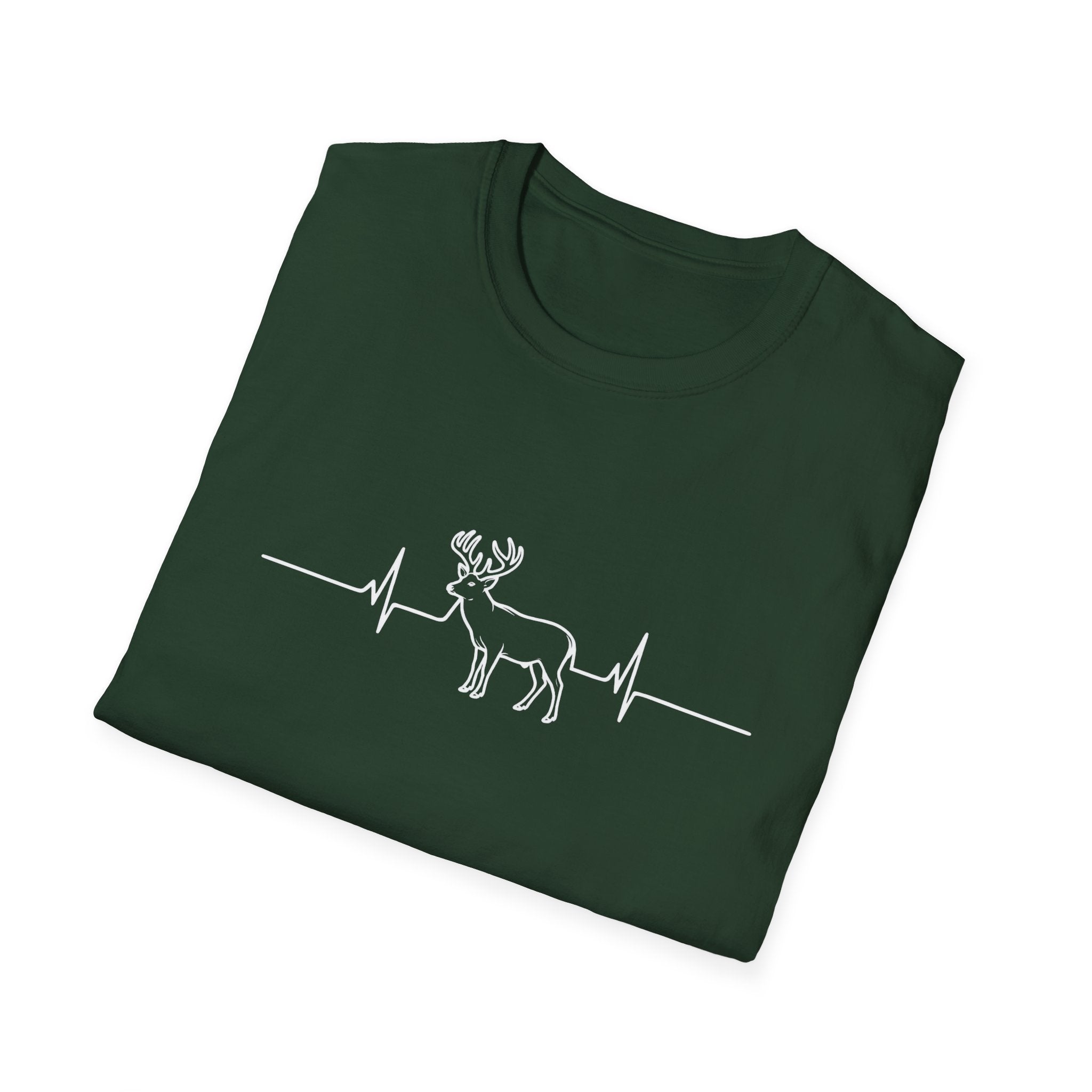 Buck Heartbeat Line T-Shirt | Deer EKG Graphic Tee
