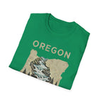 Oregon waterfall state map T-Shirt | River, Pines, Nature
