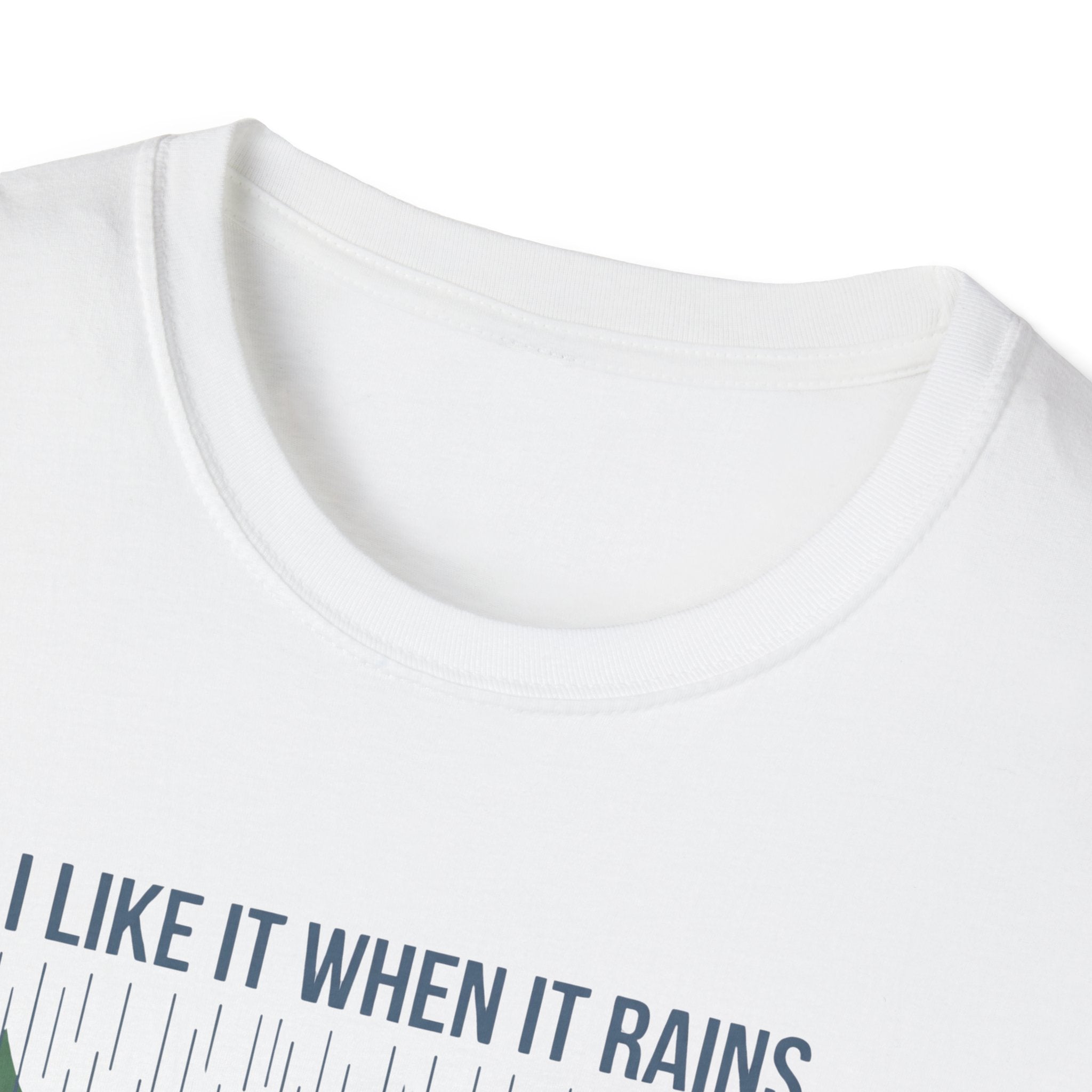 I Like It When It Rains Less People Outside T-Shirt | Introvert Rain Design