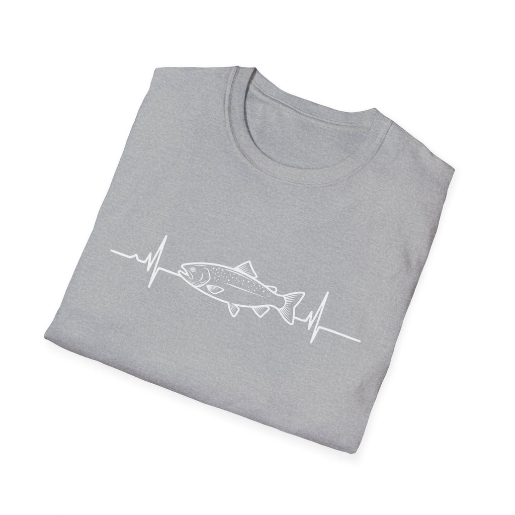 Trout Heartbeat Line T-Shirt | Fishing Graphic