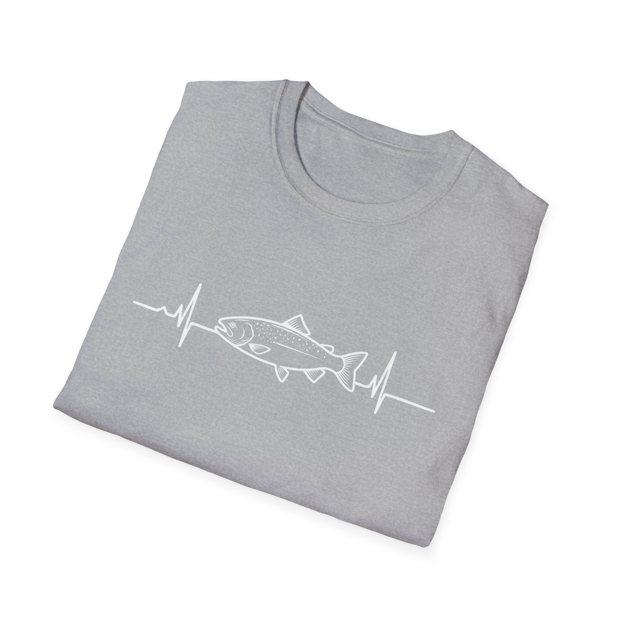 Trout Heartbeat Line T-Shirt | Fishing Graphic