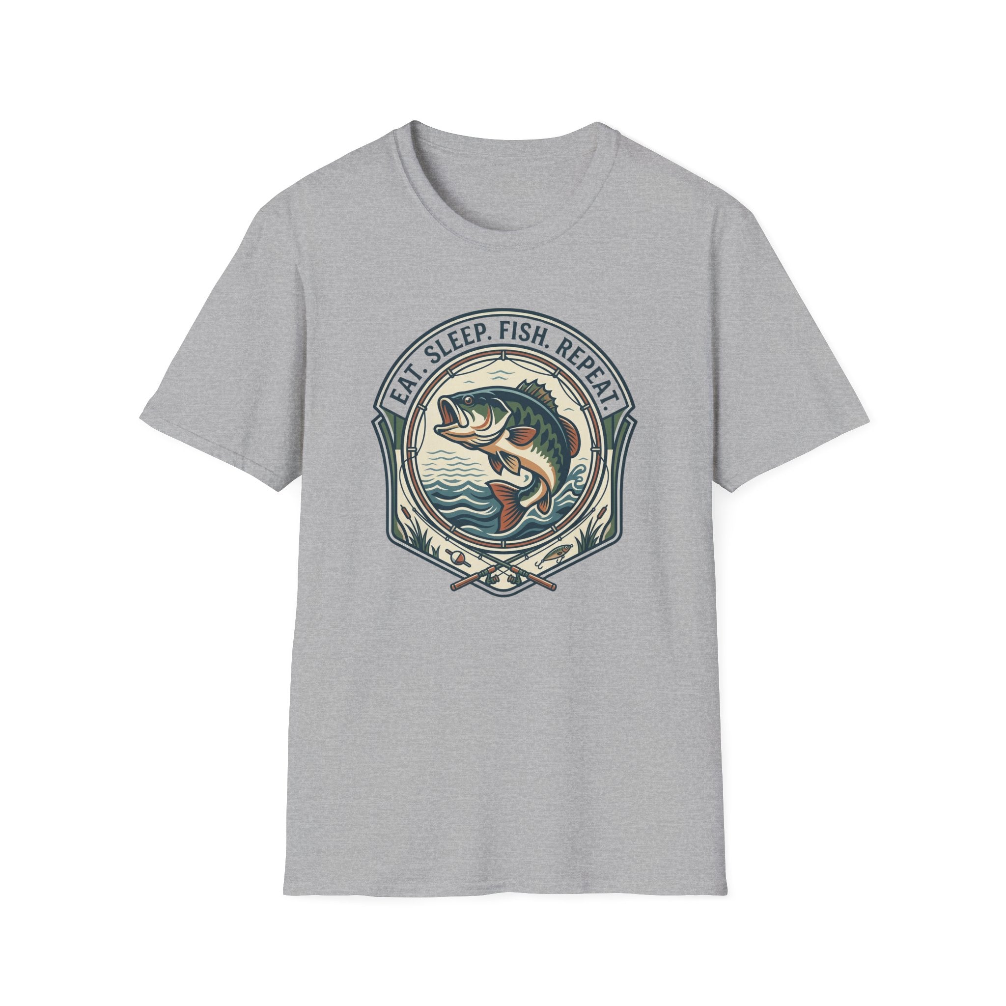 Eat Sleep Fish Repeat T-Shirt | Bass Fishing Graphic Tee