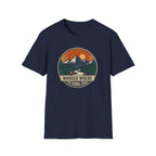 Wander Where The Signal Fades T-Shirt | Mountain Sunset Camping Design