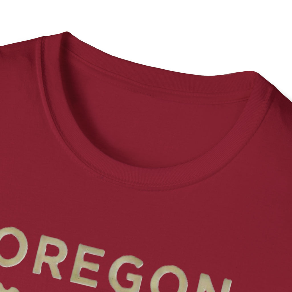 Oregon waterfall state map T-Shirt | River, Pines, Nature