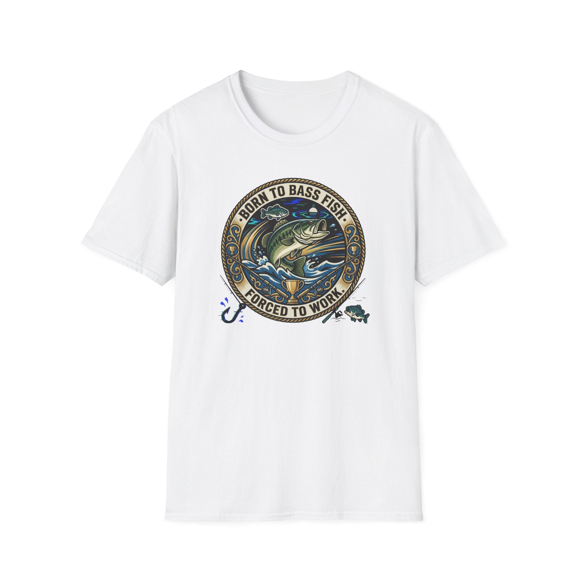 Born to Bass Fish graphic T-Shirt | Fishing Lure Illustration